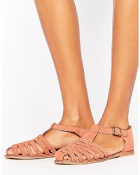 Asos Journal Suede Plaited Shoes