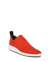 Orange Suede Slip-on Sneakers