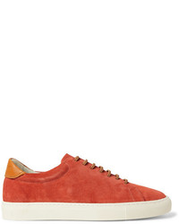 Richard James Paragon Leather Trimmed Suede Sneakers