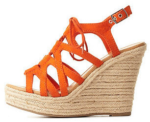 Charlotte Russe Strappy Lace Up Wedge 
