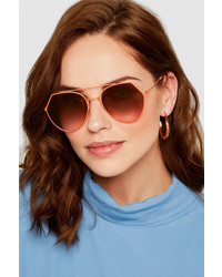 Fendi Aviator Style Metal Sunglasses