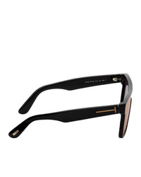 Tom Ford Black And Gold Whyat Sunglasses