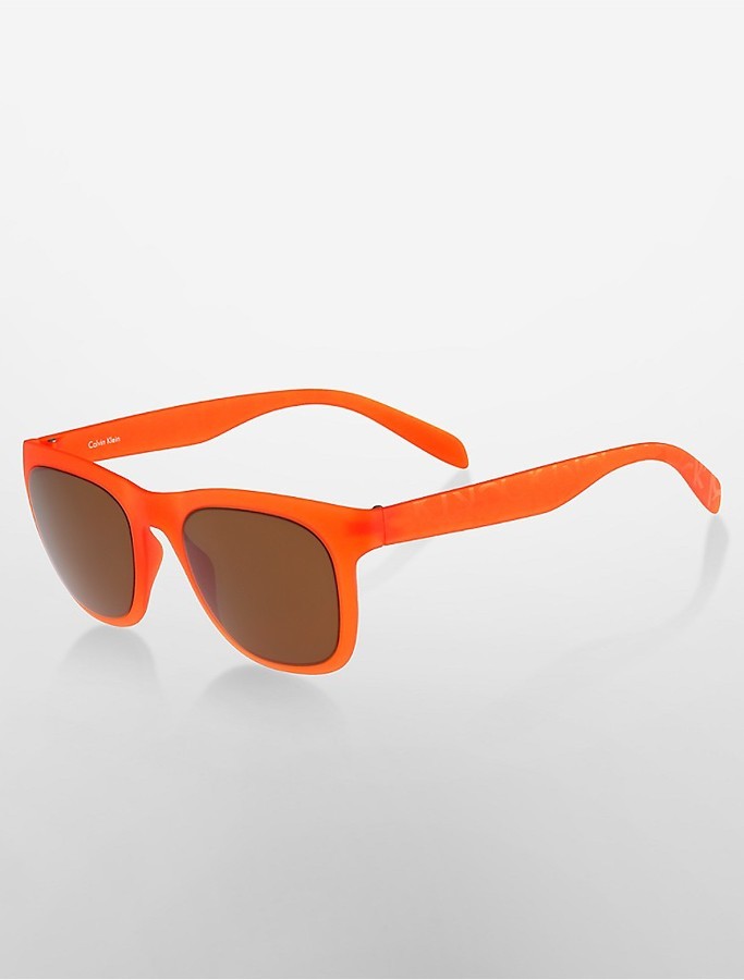 Ristede reaktion Udstråle Calvin Klein Wayfarer Colorthin Sunglasses, $135 | Calvin Klein | Lookastic