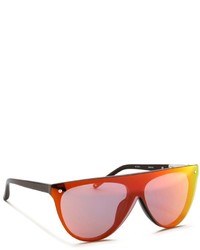 3.1 Phillip Lim Flat Top Mirror Shield Acetate Sunglasses
