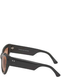 Dries Van Noten Gray Linda Farrow Edition Goggle Sunglasses