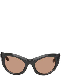 Dries Van Noten Gray Linda Farrow Edition Goggle Sunglasses