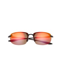 Maui Jim Hookipa 64mm Oversize Polarized Rectangular Sunglasses
