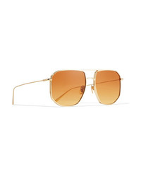 Kaleos La Motta Aviator Style Gold Tone Sunglasses