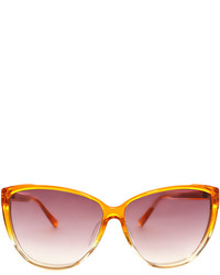 Linda Farrow X Matthew Williamson Cat Eye Trans Orange Sunglasses