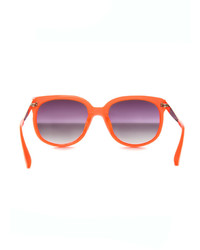 Linda Farrow X Matthew Williamson Neon Orange Cat Eye Sunglasses