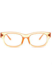 Linda Farrow X Matthew Williamson Neon Orange Square Glasses