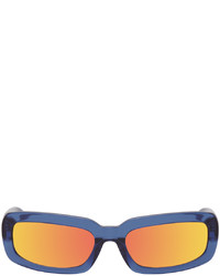 Dries Van Noten Navy Linda Farrow Edition Acetate Sunglasses