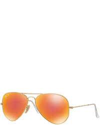 Ray-Ban Polarized Original Aviator Mirrored Sunglasses Rb3025 58