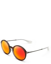 Ray-Ban Round Oversized Mirror Sunglasses 50mm