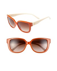 Tory Burch 57mm Square Logo Sunglasses Orange One Size