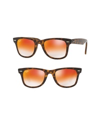 Ray-Ban Wayfarer 50mm Mirrored Sunglasses  