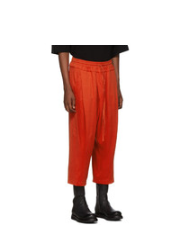 Julius Orange Tucked Baggy Lounge Pants