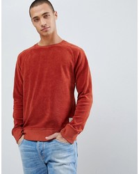Nudie Jeans Co Samuel Organic Cotton Terry Sweatshirt In Orange