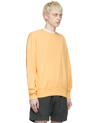 Lady White Co Orange Cotton Sweatshirt