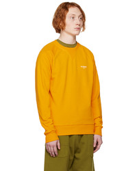 Balmain Orange Flocked Sweatshirt