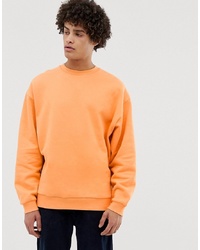 ASOS DESIGN Oversized Sweatshirt In Bright Orange