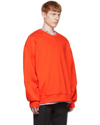 Juun.J Red Cotton Sweatshirt