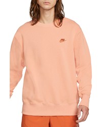 Nike Sportswear Oversize Crewneck Sweatshirt In Apricot Agatelight Sienna At Nordstrom