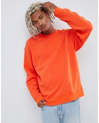 Weekday Steve Sweatshirt In Orange