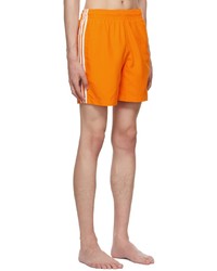 adidas Originals Orange Adicolor 3 Stripes Swim Shorts