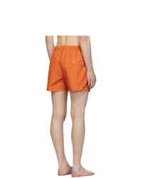 Heron Preston Orange Reflective Swim Shorts