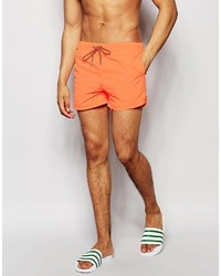 Pull&Bear Swim Shorts In Fluorescent Orange