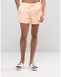 Asos Swim Shorts In Bright Orange Short Length