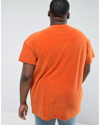 Puma Plus Towelling T Shirt In Orange To Asos 57533303