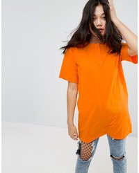 Asos T Shirt With Button Neck In Washed Oversized Fit