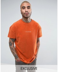 Puma Towelling T Shirt In Orange To Asos 57533303