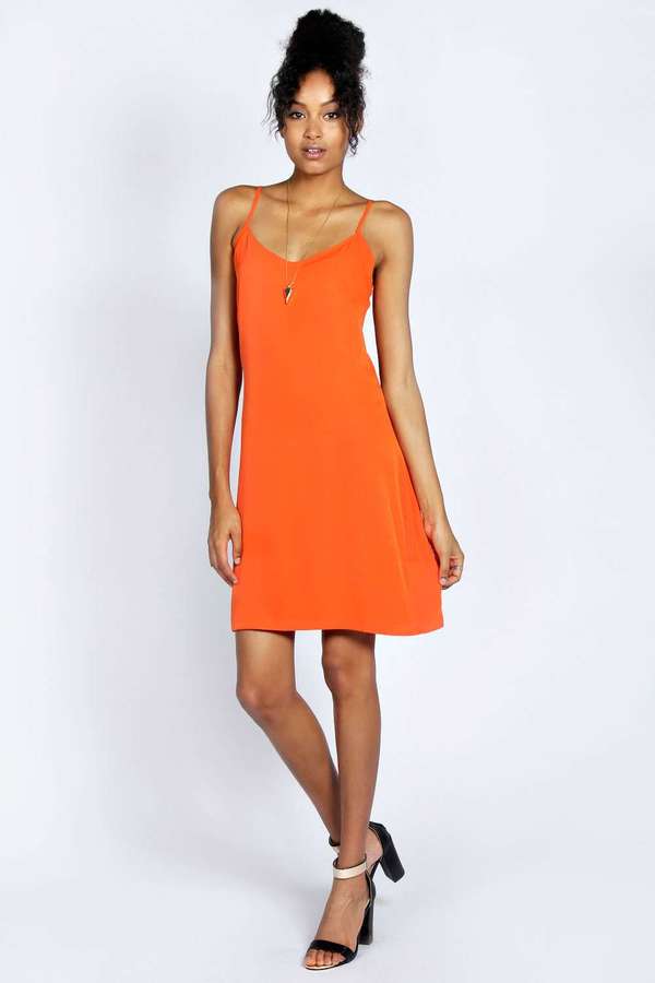 orange cami dress