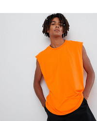 Reclaimed Vintage Oversized Neon Orange Vest