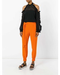 MSGM Elasticated Cuffs Tapered Trousers