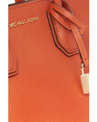 MICHAEL Michael Kors Michl Michl Kors Mercer Messenger Textured Leather Tote Bright Orange