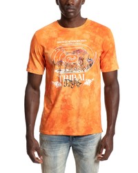 PRPS Backcut Tie Dye Cotton Graphic Tee In Orange At Nordstrom