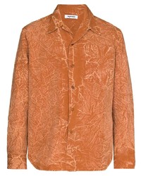 Orange Tie-Dye Long Sleeve Shirt