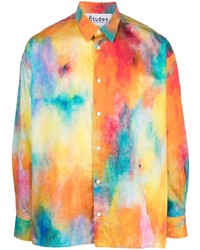 Études Etudes Tie Dye Cotton Shirt