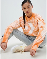 Converse Sweatshirt In Orange Tie Dye