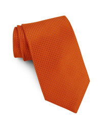 Nordstrom Woven Silk Tie Orange Core Solid Regular