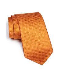 Nordstrom Woven Silk Tie Orange X Long