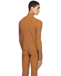 Dion Lee Orange Angled Rib Sweater