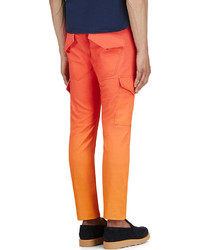 Katie Eary Orange Sunset Twill Cargo Trousers