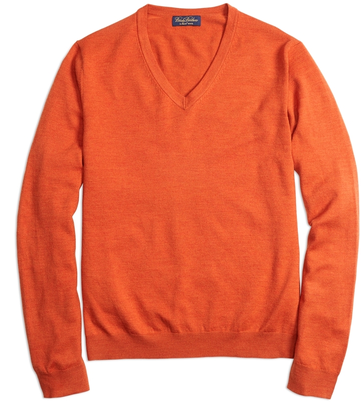 Brooks Brothers Saxxon Wool V Neck Sweater | Where to buy & how to wear