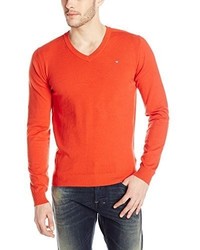 Diesel K Benti Solid V Neck Pullover Sweater