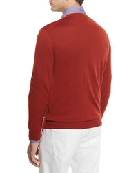 Ermenegildo Zegna High Performance Wool Sweater Orange